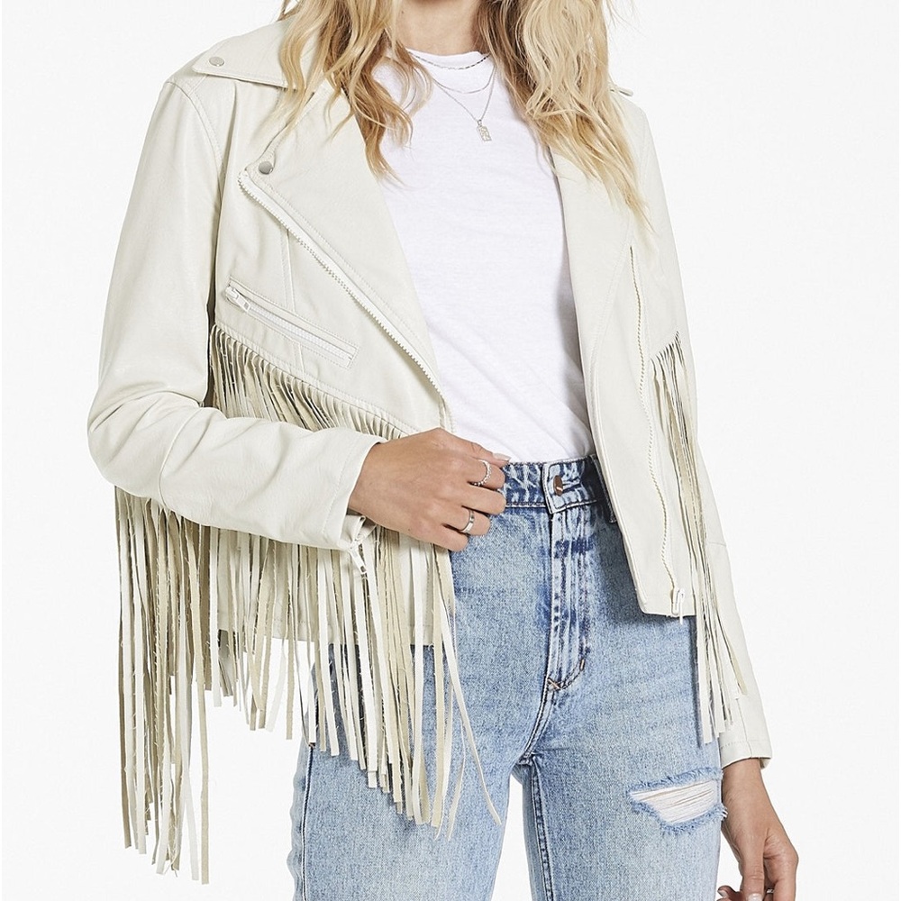 DEAR JOHN DENIM
TALIN FRINGED JACKET BONE